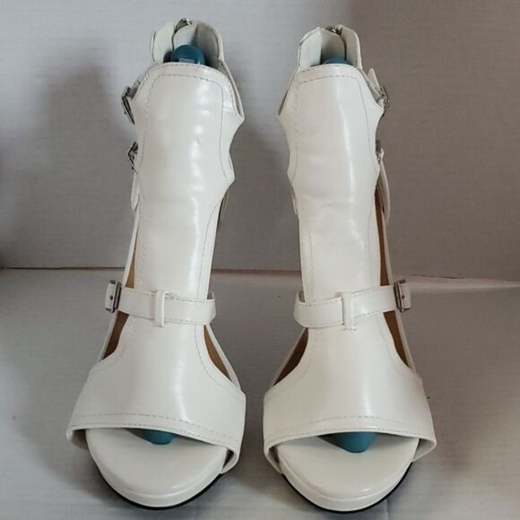 Daisy Fuentes Canal Heels Pumps Stilettos Shoes Open Toe Women's WOMAN'S 10 - Picture 4 of 16